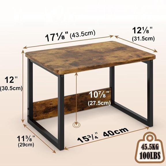 Kitchen Countertop Organizer Cabinet Shelf Office Desktop Riser Printer Stand