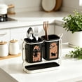 thumbnail image 1 of Kitchen Countertop Organizer for Chopsticks and Utensils, Multi Tier Storage Rack for Tableware, Durable Plastic Cutlery Holder for Dining Tools and Kitchen Items, 1 of 5