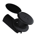 thumbnail image 1 of Kitchen Countertop Outlet, 15A, UL498 Sink-Safe Installation, Matte Black with Matte Black Lid, 1 of 4