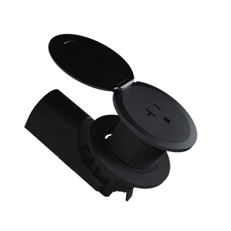 Bryant Electric Pop-Up Countertop Receptacle - Tamper & Water Resistant, 15A 125V, Surface Mount, Black