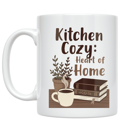 Kitchen Cozy Heart of Home - Home Cooking Enthusiast - 11 oz Ceramic Coffee Mug