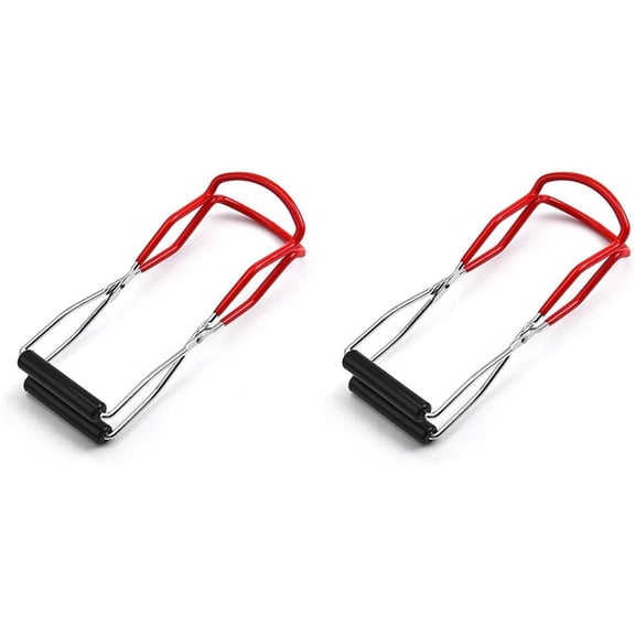 Kitchen Crop Canning Tools, Multi-purpose Iron Jar Lifter with PVC Grips, Non Slip Canning Tools Bottle Picker Feeding Bottle Clip for Kitchen Restaurant