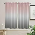 thumbnail image 1 of Kitchen Curtain 2 Panels Curtains 63 Inch Length, Ombre, Curtains Rod Pocket Curtains Window Drapes Treatment Window Cafe Curtains Gradient Pink and Grey, 1 of 5