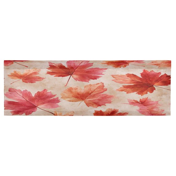 Kitchen Curtain Living Room Curtain Bedroom Curtain Balcony Door Curtain Valance Cartoon Red Maple Leaf