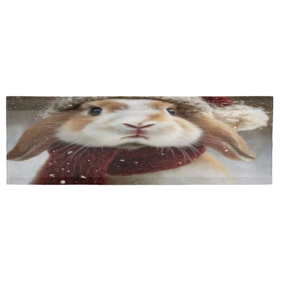 Kitchen Curtain Living Room Curtain Bedroom Curtain Balcony Door Curtain Valance Cute Christmas Rabbit