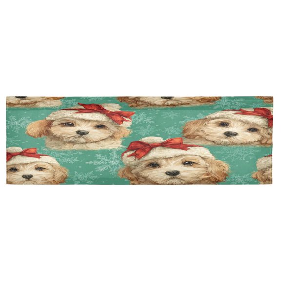 Kitchen Curtain Living Room Curtain Bedroom Curtain Balcony Door Curtain Valance Warm Christmas Dog