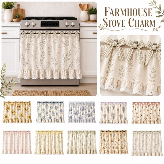 Kitchen Curtain Sunflower Print Kitchen Window Valance Floral Curtain Valance with Bow Decor, Lace Ruffle Trim for Over Sink, Farmhouse Kitchen Decor Yellow Kitchen Curtain