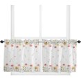 thumbnail image 1 of Kitchen Curtain Tiers Valance, Flower Spring Wildflowers Farm Floral Leaf Plant Short Rod Pocket Window Curtain for Bedroom, Bathroom, 2 Panel, 27.5" W x24 L, 1 of 5