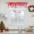thumbnail image 1 of Kitchen Curtain Valance, Christmas Valance Curtains for Windows, Snowflake Pattern Decorations Curtain Valance for Bathroom Cafe Curtains, 52" W x 15" L, One Panel, 1 of 6
