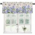 thumbnail image 1 of Kitchen Curtain Valance for Windows Spring Floral Hydrangeas 1 Panel, 54 x 18 Inch Rod Pocket Valance Window Treatments Short Curtains for Bathroom Bedroom, 1 of 6