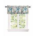 thumbnail image 1 of Kitchen Curtain Valances for Windows,Nautical Starfish Shell Coral Anchor Rod Pocket Small Valance Marine Retro Wood Plank Short Window Treatment for Bedroom Bathroom Living Room,54"x18", 1 of 9