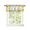 thumbnail image 1 of Kitchen Curtain Valances for Windows,Summer Rustic Lemon Floral Leaf Rod Pocket Small Valance Farmhouse Fruit Plant Short Window Treatment for Bedroom Bathroom Living Room,42"x12", 1 of 9