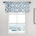 thumbnail image 1 of Kitchen Curtain Valances for Windows 54" x 15", Multicolor Geometric Window Valance for Living Room/Bathroom/Kitchen, Rod Pocket, Navy/Gray, 1 of 6
