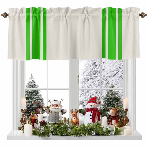 Kitchen Curtain Valances for Windows,St. Patrick's Day Minimalist Art Rod Pocket Small Valance
