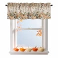 thumbnail image 1 of Kitchen Curtain Valances for Windows,Vintage Autumn Leaves Pumpkin Rod Pocket Small Valance Thanksgiving Maple Leaf,60"x18", 1 of 9