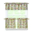 thumbnail image 1 of Kitchen Curtains 24 Inch Short - 3 Panel Set, Cute Cartoon Frog and Mushroom Print, Rod Pocket Window Curtain, 100% Polyester for Farmhouse, Forest Nature Decor, Easy Wash, 1 of 6