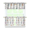 thumbnail image 1 of Kitchen Curtains 24 Inch Short - 3 Panel Set with Cute Cat Paw Pattern, Rod Pocket Window Curtain, 100% Polyester for Pet Lovers Farmhouse, Cafe, Kitchen, Bedroom, Easy Wash, 1 of 6