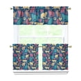 thumbnail image 1 of Kitchen Curtains 24 Inch Short - 3 Panel Set with Cute Cat Paw Pattern, Rod Pocket Window Curtain, 100% Polyester for Pet Lovers Farmhouse, Cafe, Kitchen, Bedroom, Easy Wash, 1 of 6