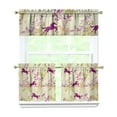 thumbnail image 1 of Kitchen Curtains 24 Inch Short - 3 Panel Set, Cute Horse Pony Print, Rod Pocket Window Curtain, 100% Polyester for Farmhouse, Retro Rural Kitchen, Easy Wash, 1 of 6