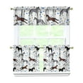 thumbnail image 1 of Kitchen Curtains 24 Inch Short - 3 Panel Set, Cute Horse Pony Print, Rod Pocket Window Curtain, 100% Polyester for Farmhouse, Retro Rural Kitchen, Easy Wash, 1 of 6