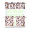 thumbnail image 1 of Kitchen Curtains 24 Inch Short - 3 Panel Set, Cute Horse Pony Print, Rod Pocket Window Curtain, 100% Polyester for Farmhouse, Retro Rural Kitchen, Easy Wash, 1 of 6