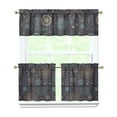 thumbnail image 1 of Kitchen Curtains 24 Inch Short - 3 Panel Set, Gothic Celestial Sun and Moon Print, Mystical Starry Night Astrology Aesthetic, Rod Pocket Window Curtain, Easy Wash, 1 of 6