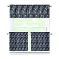 thumbnail image 1 of Kitchen Curtains 24 Inch Short - 3 Panel Set, Hawaiian Sea Turtle Ocean Design, Tropical Underwater Marine Life Print, Rod Pocket Window Curtain, Easy Wash, 1 of 6