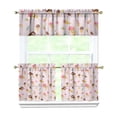 thumbnail image 1 of Kitchen Curtains 24 Inch Short - 3 Panel Set, Ice Cream Dessert Pattern, Rod Pocket Window Curtain, 100% Polyester for Farmhouse, Cafe, Kitchen, Living Room, Bedroom, Easy Wash, 1 of 4