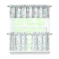 thumbnail image 1 of Kitchen Curtains 24 Inch Short - 3 Panel Set, Nautical Starfish Beach Seashell Mermaid Theme, Rod Pocket Window Curtain for Tropical Farmhouse, Easy Wash, 1 of 6