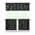 thumbnail image 1 of Kitchen Curtains 24 Inch Short - 3 Panel Set, Rod Pocket Window Curtain, 100% Polyester for Farmhouse, Cafe, Kitchen, Living Room, Bedroom, Galaxy & Space-Themed Design, Easy Wash, 1 of 6