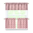thumbnail image 1 of Kitchen Curtains 24 Inch Short - 3 Panel Set, Rod Pocket Window Curtain, 100% Polyester for Farmhouse, Cafe, Kitchen, Living Room, Bedroom, Rustic Buffalo Plaid & Geometric Design, Easy Wash, 1 of 6