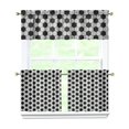 thumbnail image 1 of Kitchen Curtains 24 Inch Short - 3 Panel Set, Rod Pocket Window Curtain, 100% Polyester for Farmhouse, Cafe, Kitchen, Living Room, Bedroom, Sports-Themed Design, Easy Wash, 1 of 6