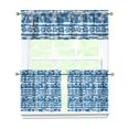 thumbnail image 1 of Kitchen Curtains 24 Inch Short - 3 Panel Set, Rod Pocket Window Curtain with Tropical Palm Tree Sunset Print, 100% Polyester for Boho Kitchen, Beach Room, Easy Wash, 1 of 6