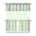 thumbnail image 1 of Kitchen Curtains 24 Inch Short - 3 Panel Set, Rod Pocket Window Curtain with Tropical Palm Tree Sunset Print, 100% Polyester for Boho Kitchen, Beach Room, Easy Wash, 1 of 6