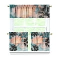 thumbnail image 1 of Kitchen Curtains 24 Inch Short - 3 Panel Set, Rod Pocket Window Curtain with Tropical Palm Tree Sunset Print, 100% Polyester for Boho Kitchen, Beach Room, Easy Wash, 1 of 6