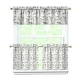thumbnail image 1 of Kitchen Curtains 24 Inch Short - 3 Panel Set, Shark Whale Dolphin Ocean Theme, Rod Pocket Window Curtain, 100% Polyester for Nautical Farmhouse Kitchen, Easy Wash, 1 of 6