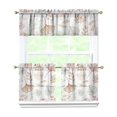 thumbnail image 1 of Kitchen Curtains 24 Inch Short - 3 Panel Set, Vintage Floral Butterfly Bee Botanical Print, Rod Pocket Window Curtain for Farmhouse, Modern Rustic, Spring Summer Decor, Easy Wash, 1 of 6