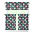 thumbnail image 1 of Kitchen Curtains 36 Inch Short - 3 Panel Set, Boho Elephant Mandala Print, Rod Pocket Window Curtain, 100% Polyester for Farmhouse, Retro Bohemian Kitchen, Easy Wash, 1 of 6