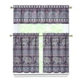 thumbnail image 1 of Kitchen Curtains 36 Inch Short - 3 Panel Set, Boho Elephant Mandala Print, Rod Pocket Window Curtain, 100% Polyester for Farmhouse, Retro Bohemian Kitchen, Easy Wash, 1 of 3