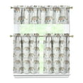 thumbnail image 1 of Kitchen Curtains 36 Inch Short - 3 Panel Set, Boho Elephant Mandala Print, Rod Pocket Window Curtain, 100% Polyester for Farmhouse, Retro Bohemian Kitchen, Easy Wash, 1 of 6