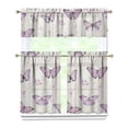 thumbnail image 1 of Kitchen Curtains 36 Inch Short - 3 Panel Set with Colorful Butterfly Floral Pattern, Rod Pocket Window Curtain, 100% Polyester for Butterfly Lovers, Farmhouse, Kitchen, Bedroom, Easy Wash, 1 of 6