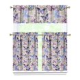 thumbnail image 1 of Kitchen Curtains 36 Inch Short - 3 Panel Set with Colorful Butterfly Floral Pattern, Rod Pocket Window Curtain, 100% Polyester for Butterfly Lovers, Farmhouse, Kitchen, Bedroom, Easy Wash, 1 of 3