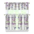 thumbnail image 1 of Kitchen Curtains 36 Inch Short - 3 Panel Set with Colorful Butterfly Floral Pattern, Rod Pocket Window Curtain, 100% Polyester for Butterfly Lovers, Farmhouse, Kitchen, Bedroom, Easy Wash, 1 of 6