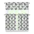 thumbnail image 1 of Kitchen Curtains 36 Inch Short - 3 Panel Set with Colorful Butterfly Floral Pattern, Rod Pocket Window Curtain, 100% Polyester for Butterfly Lovers, Farmhouse, Kitchen, Bedroom, Easy Wash, 1 of 6