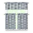 thumbnail image 1 of Kitchen Curtains 36 Inch Short - 3 Panel Set, Crab Sea Life Theme, Rod Pocket Window Curtain, 100% Polyester for Tropical Farmhouse Kitchen, Nautical Decor, Easy Wash, 1 of 6