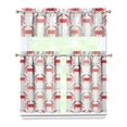 thumbnail image 1 of Kitchen Curtains 36 Inch Short - 3 Panel Set, Crab Sea Life Theme, Rod Pocket Window Curtain, 100% Polyester for Tropical Farmhouse Kitchen, Nautical Decor, Easy Wash, 1 of 6