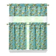 thumbnail image 1 of Kitchen Curtains 36 Inch Short - 3 Panel Set with Cute Bumble Bee and Honeycomb Print, Rod Pocket Window Curtain, 100% Polyester for Bee Lovers, Farmhouse, Kitchen, Living Room, Easy Wash, 1 of 6