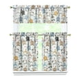 thumbnail image 1 of Kitchen Curtains 36 Inch Short - 3 Panel Set with Cute Cat Paw Pattern, Rod Pocket Window Curtain, 100% Polyester for Pet Lovers Farmhouse, Cafe, Kitchen, Bedroom, Easy Wash, 1 of 6