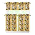 thumbnail image 1 of Kitchen Curtains 36 Inch Short - 3 Panel Set with Cute Cat Paw Pattern, Rod Pocket Window Curtain, 100% Polyester for Pet Lovers Farmhouse, Cafe, Kitchen, Bedroom, Easy Wash, 1 of 6