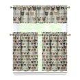 thumbnail image 1 of Kitchen Curtains 36 Inch Short - 3 Panel Set with Cute Cat Paw Pattern, Rod Pocket Window Curtain, 100% Polyester for Pet Lovers Farmhouse, Cafe, Kitchen, Bedroom, Easy Wash, 1 of 6